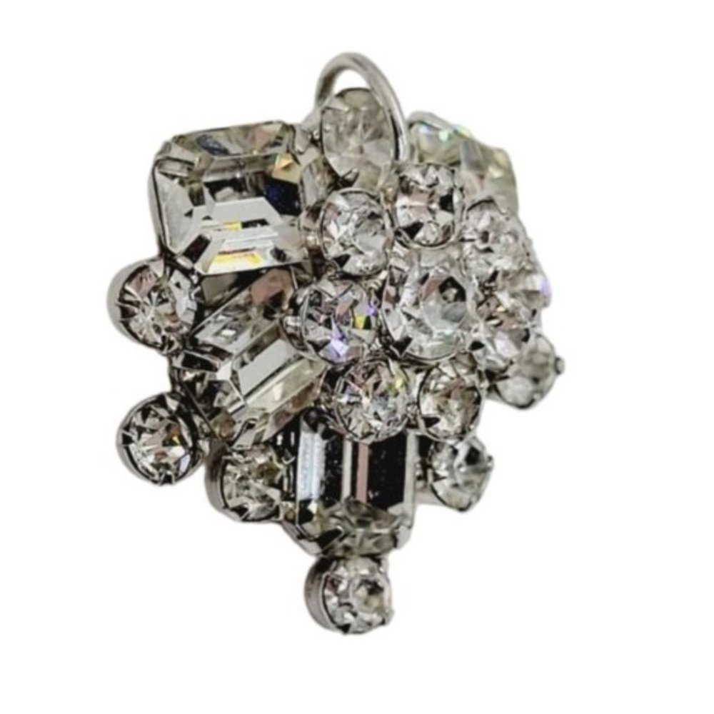 Stunning Large Crystal Statement Rhinestone Clip … - image 3